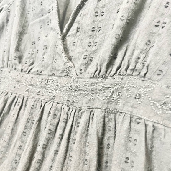 Zara Black LACE INSERT DRESS WITH BALLON SLEEVES Large L - Picture 8 of 10